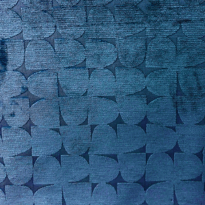 Dundrop Geometric Ink Blue Chenille Patterned Upholstery Fabric