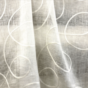 Chime Snow Sheer Embroidery Patterned Home Decor Fabric