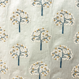 Pomerium Mineral Blue Patterned Home Decor Fabric