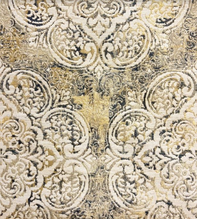 Vogue Pyrite Gold Patterned Home Decor Fabric