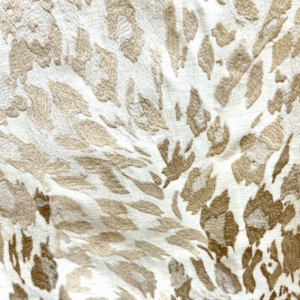 Cheetah Stonewash Metallic Embroidery Patterned Home Decor Fabric