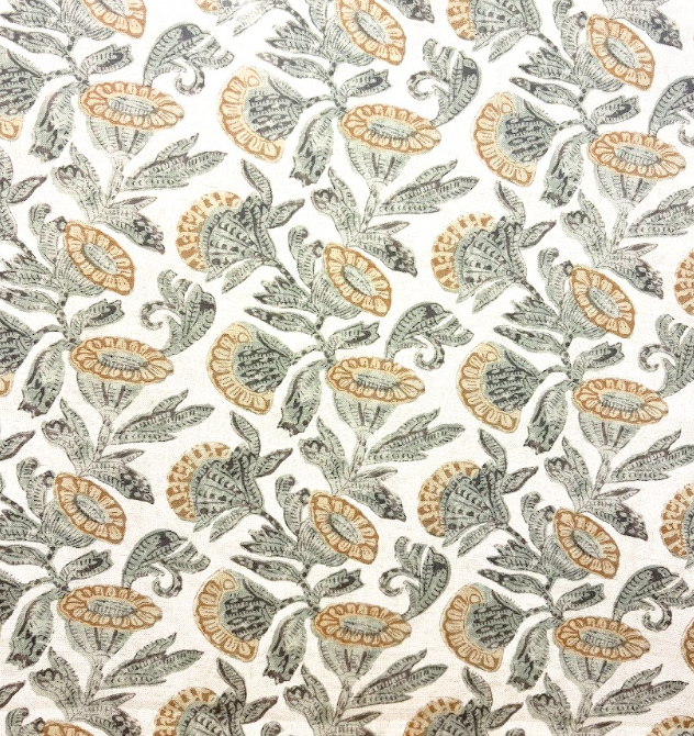 Leslie Eucalyptus Vintage Vine Patterned Home Decor Fabric