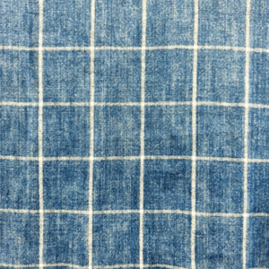 Bennet Cobalt Blue Check Patterned Home Decor Fabric