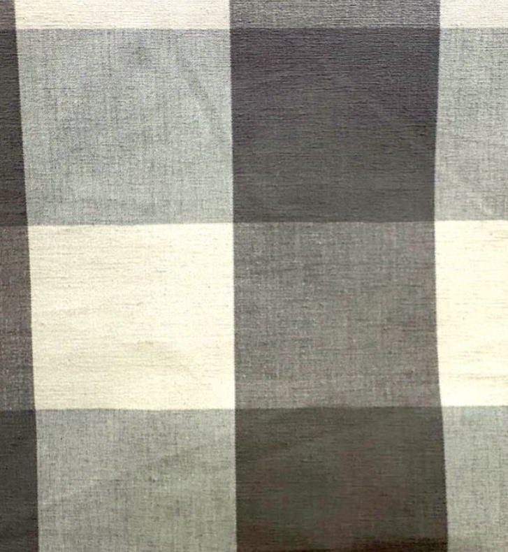 Sylva Grey Check Patterned Home Decor Fabric