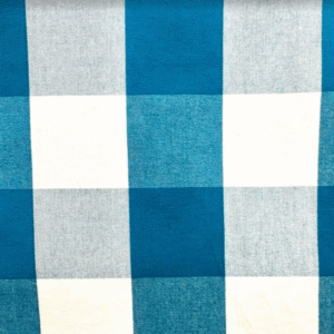 Big Check Teal Blue Check Patterned Home Decor Fabric