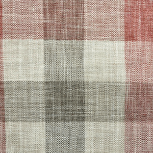 Plateau Stenter Red Check Patterned Home Decor Fabric