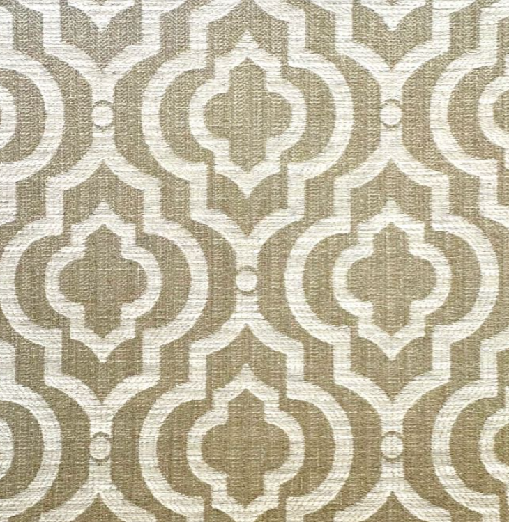 Edana Flax Beige Patterned Home Decor Fabric
