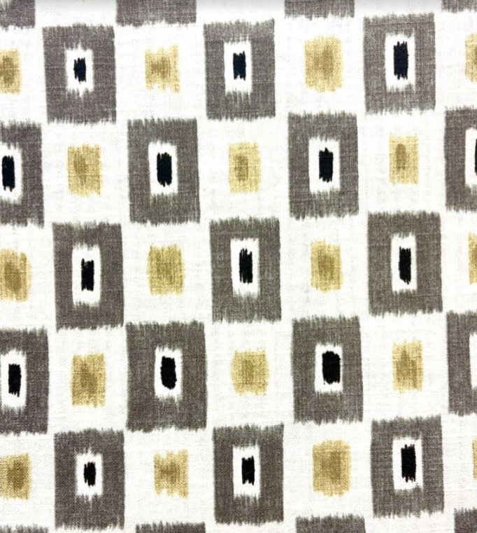 Cyrie Cliffside Graphite Rectangle Patterned Home Decor Fabric