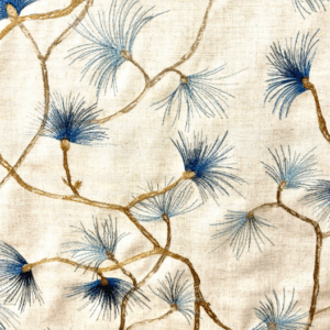 Oconee Trellis Aqua Embroidery Patterned Home Decor Fabric