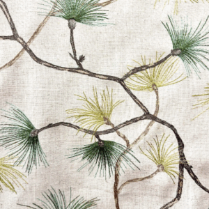 Oconee Trellis Laurel Green Embroidery Patterned Home Decor Fabric