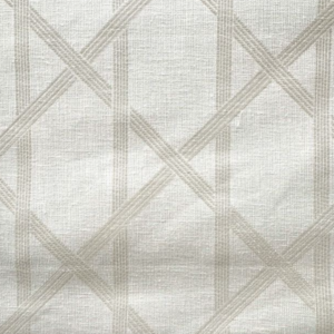 1311616 Criss Cross Coconut White Patterned Upholstery Fabric