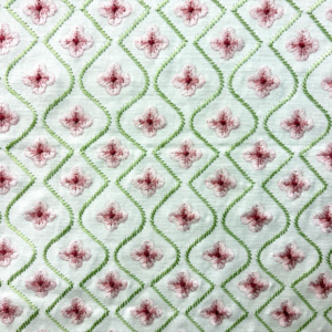 Blossom Petal Pink Embroidery Patterned Home Decor Fabric