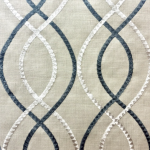 Fast Driver Gray Embroidery Patterned Home Decor Fabric