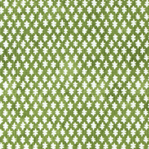 Gem Kale Slub Linen White Green Patterned Home Decor Fabric