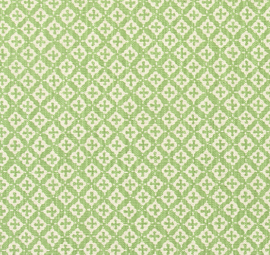 Asher Slub Linen Tendril Natural Green Patterned Home Decor Fabric