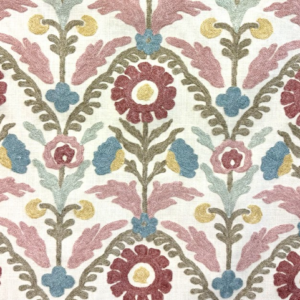 Floral Scene Garden Pink Patterned Home Decor Fabric