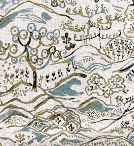 Nami Mineral Watercolor Asian Print Patterned Home Decor Fabric