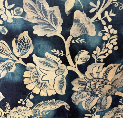 Innsbrook Lapis Floral Patterned Home Decor Fabric
