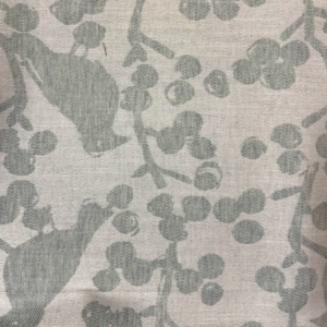 Songbird Morning Grey Blue Patterned Home Decor Fabric