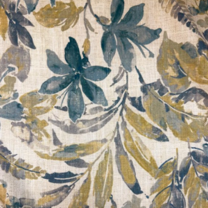 Bonaire Mist Blue Floral Patterned Home Decor Fabric