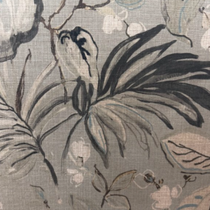Takara Tropical Rain Grey Muted Patterned Home Decor Fabric