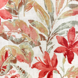 Bonaire Coral Floral Patterned Home Decor Fabric