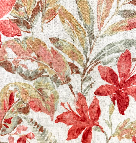 Bonaire Coral Floral Patterned Home Decor Fabric