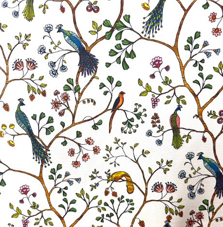 Birdsong Folkart Multi Patterned Home Decor Fabric