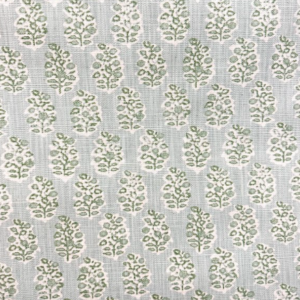 Perry Slub Linen Tendril Green Patterned Home Decor Fabric