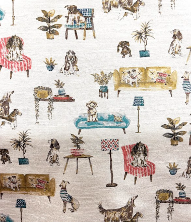 Barkingham Palace Multi Patterned Upholstery Fabric