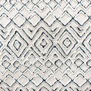 Dixon Aegean Geometrical Navy White Patterned Upholstery Fabric