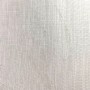 Washed Slub Linen White Solid Upholstery Fabric