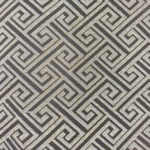 Greek Key 13SEIIL Praline Brown Patterned Upholstery Fabric
