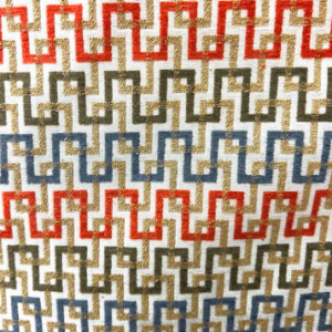 Geometric Key Multi Patterned Upholstery Fabric