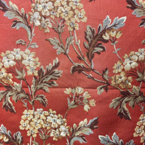 Antique Floral Rust Patterned Upholstery Fabric