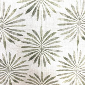 Stacy Palm Moss Green Muted Tropic Patterned Home Decor Fabric