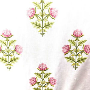 Anisa Embroidered 73 Petal Pink Patterned Home Decor Fabric