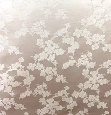 Dogwood 130 White Floral Patterned Home Decor Fabric
