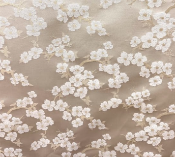 Dogwood 117 Shell Floral Patterned Home Decor Fabric