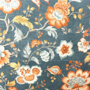 Claire Floral 54 Sapphire Patterned Home Decor Fabric