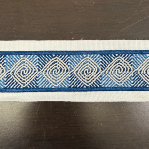 Subtle Ivory/Navy Home Decor Tape Trim