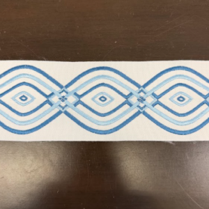 Montauk White Blue Home Decor Tape Trim