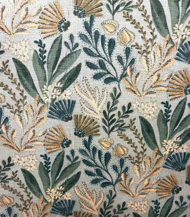 MG Waikiki Lake Botanical Patterned Home Decor Fabric