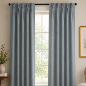 Premium Drapes in Jefferson Horizon Blue (1 Pair / 2 Panels)