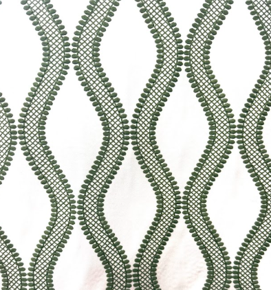 Cleo Embroidery Sage Green Patterned Home Decor Fabric