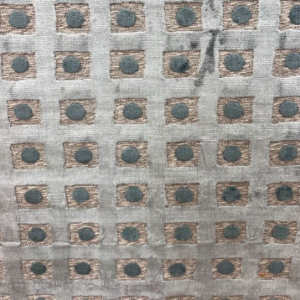 Domino Glacier Blue Geometric Velvet Patterned Upholstery Fabric