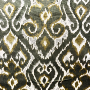 Kittrell Sage Dark Green Velvet Patterned Upholstery Fabric