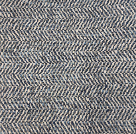 Abelard Contemporary Herringbone Baltic Navy Blue High Performance Upholstery Fabric With Fortress Finish By Richloom