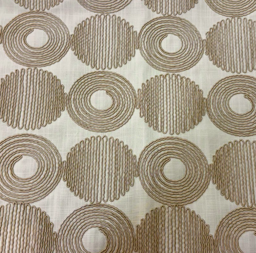 Soft Serve Champagne Embroidered Select Home Collection Patterned Home Decor Fabric By Swavelle