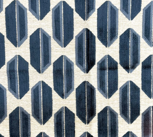 Palmer Lapis Navy Blue Geometric Textured Patterned Upholstery Fabric Select Home Collection By Swavelle